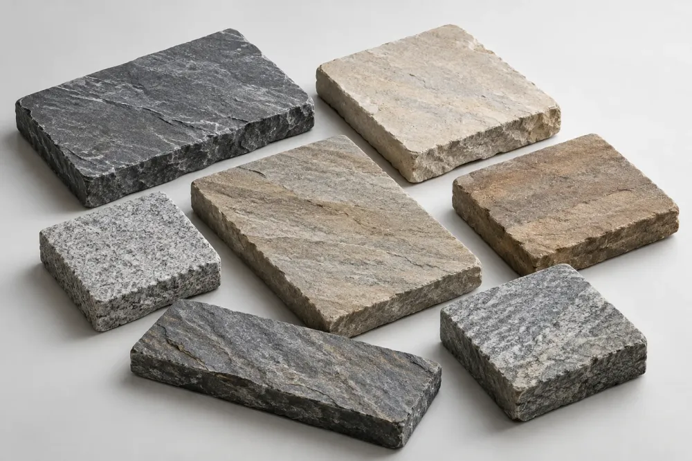 Representative Natural Stone Pavers product samples