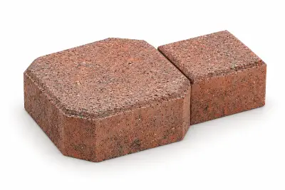 Realistic red concrete Mirror Paver Block