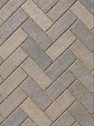 Herringbone paver pattern close-up